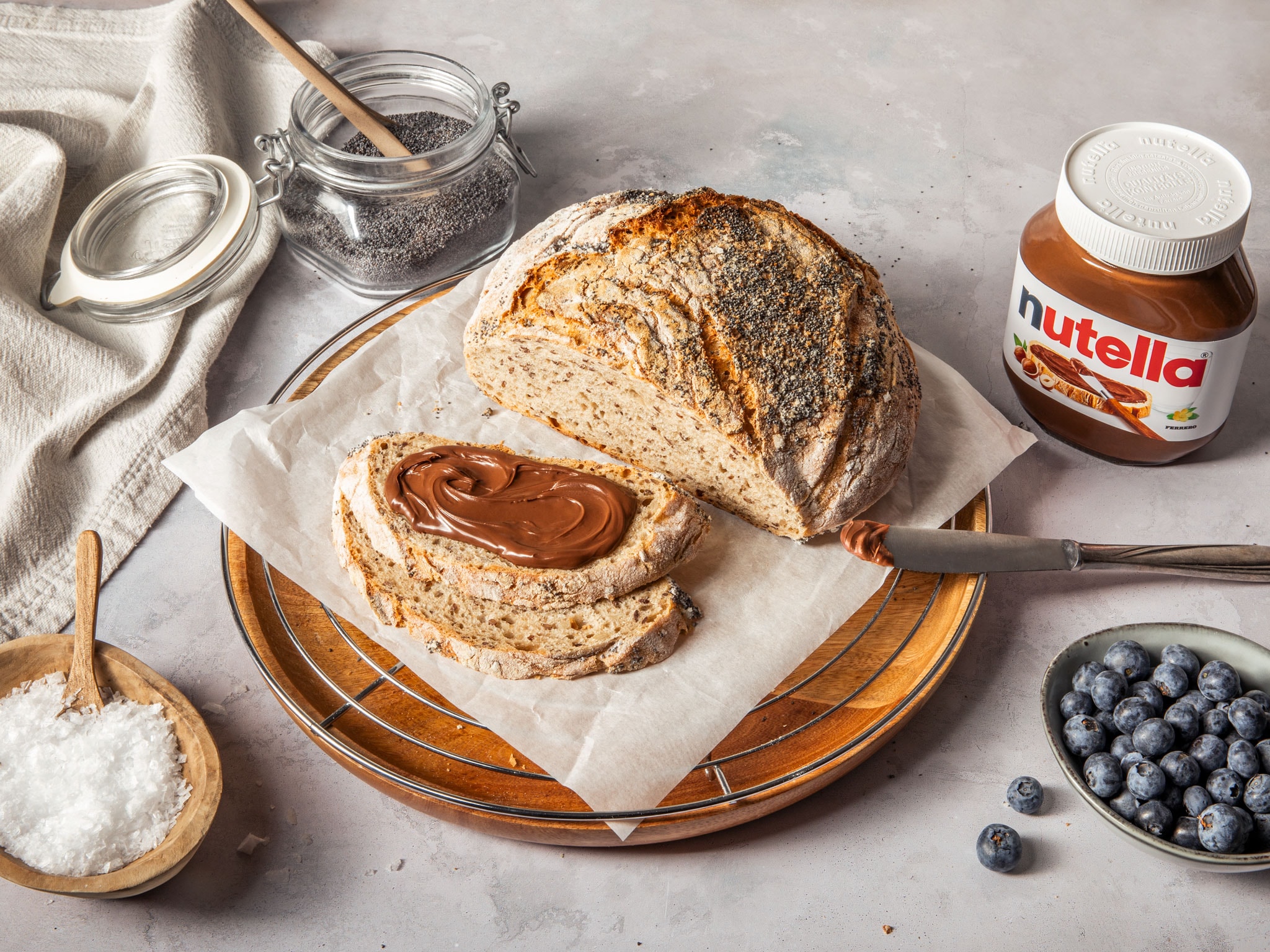 Salzkrustenbrot mit nutella®