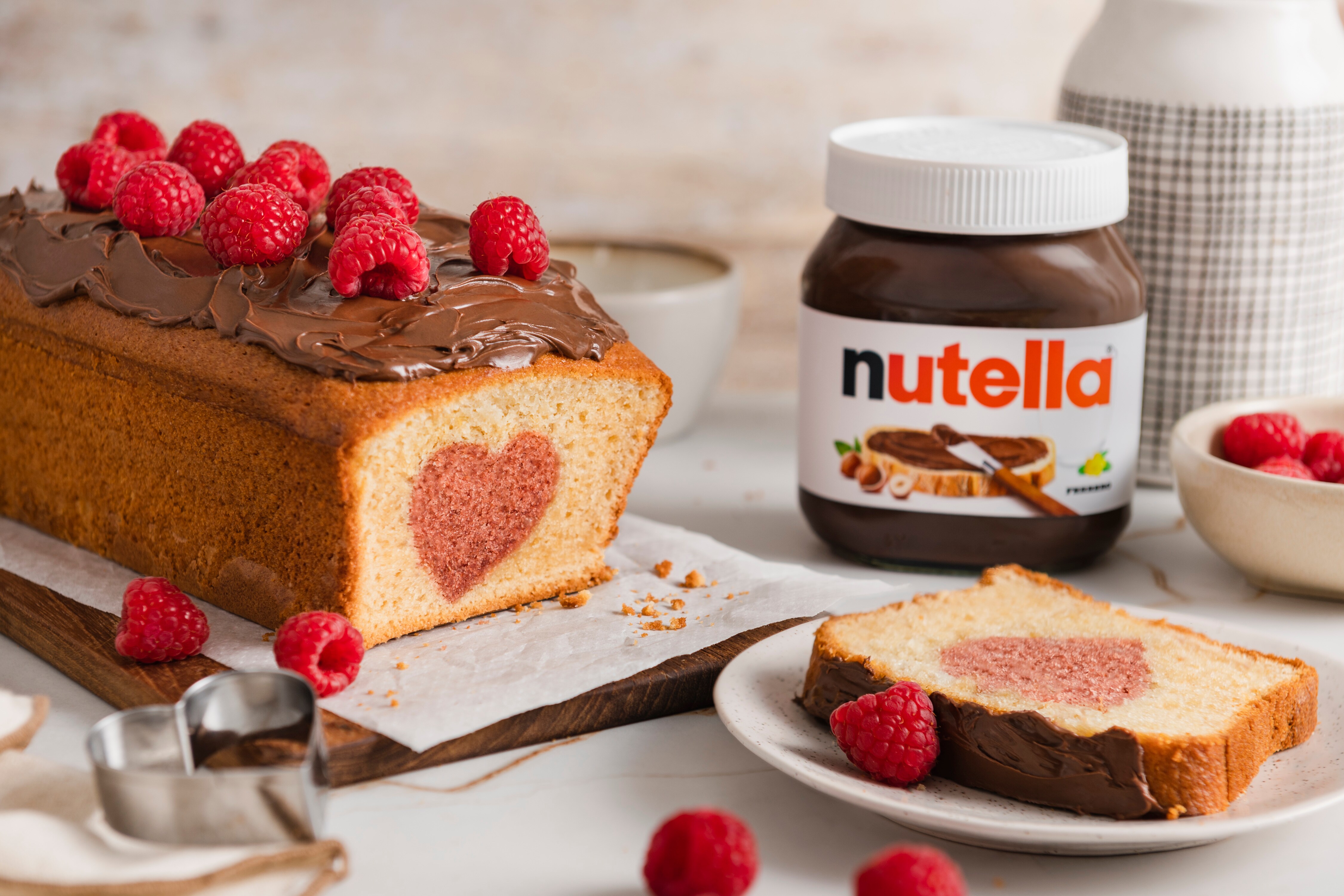 Ein Herzkuchen mit nutella®: Perfekt zum Verschenken oder Selbernaschen