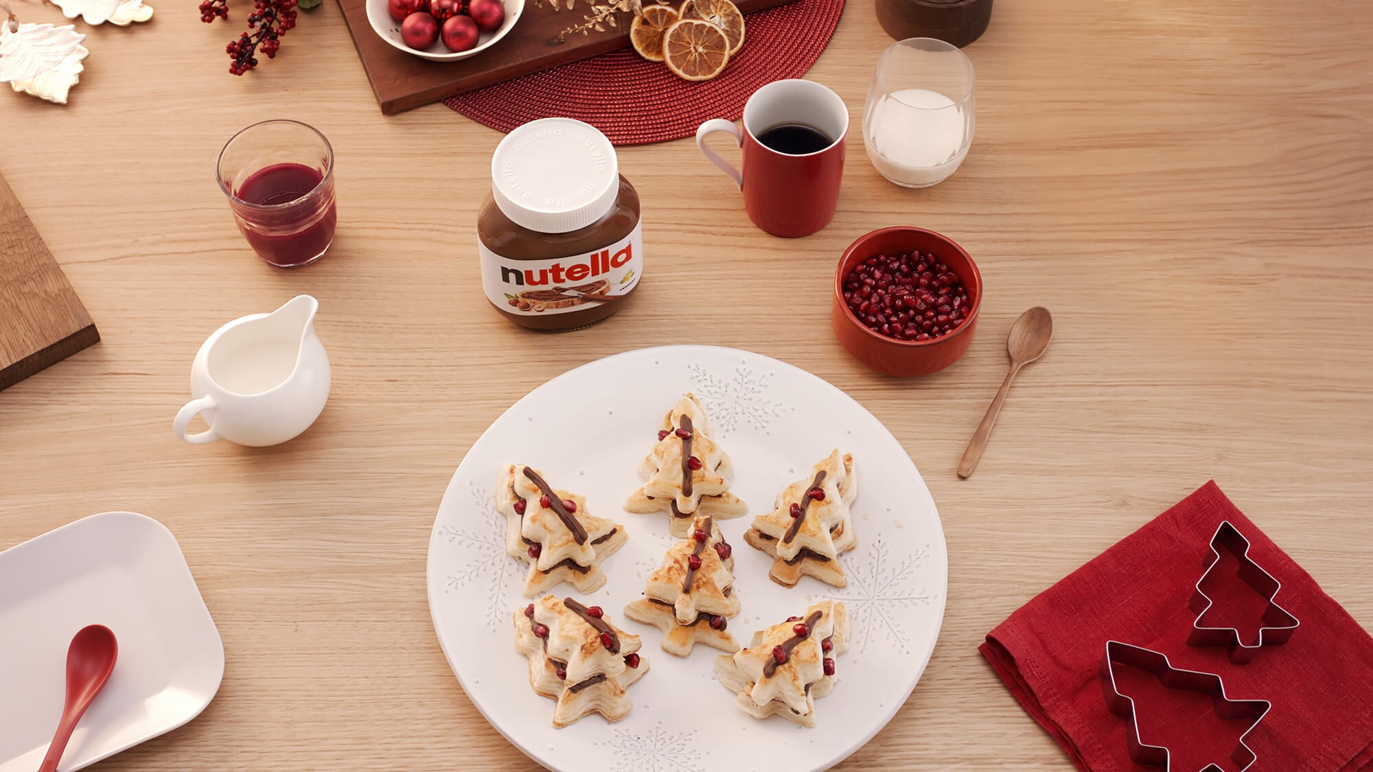 Kleine Blätterteigbäumchen mit nutella®