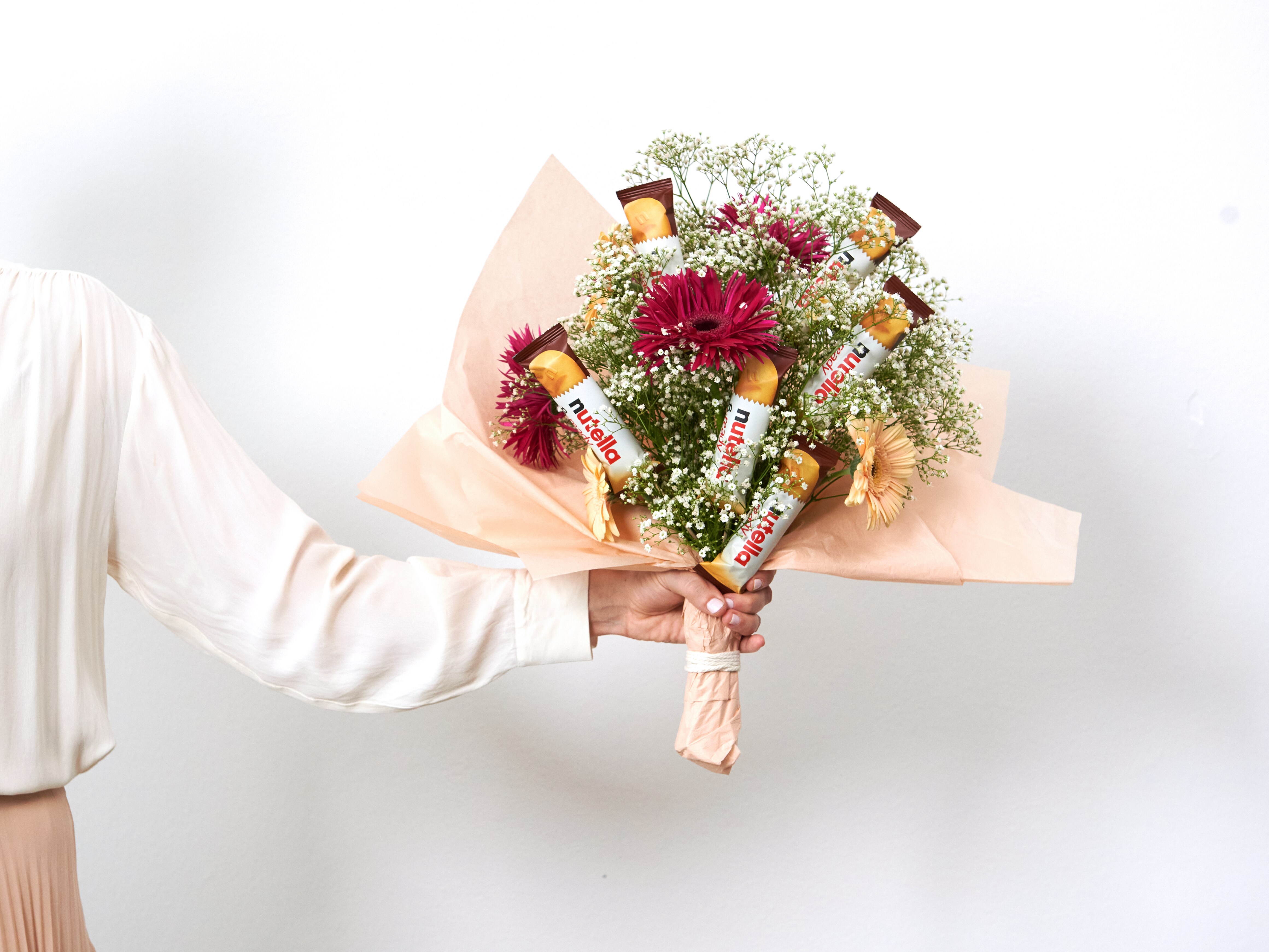 Blumenstrauß mit nutella B-ready