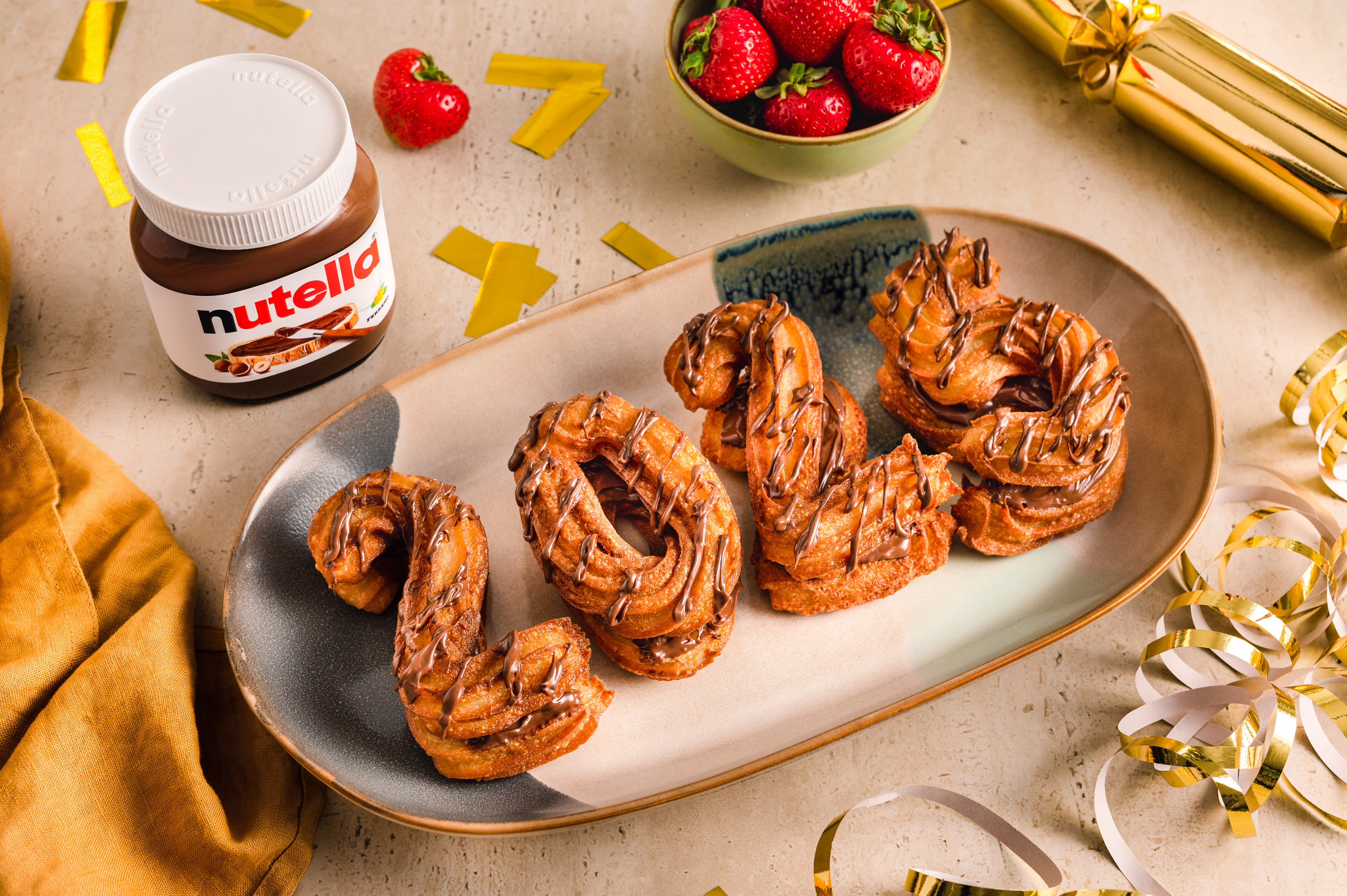 New Years Churros mit nutella® | Weihnachtliche Rezepte