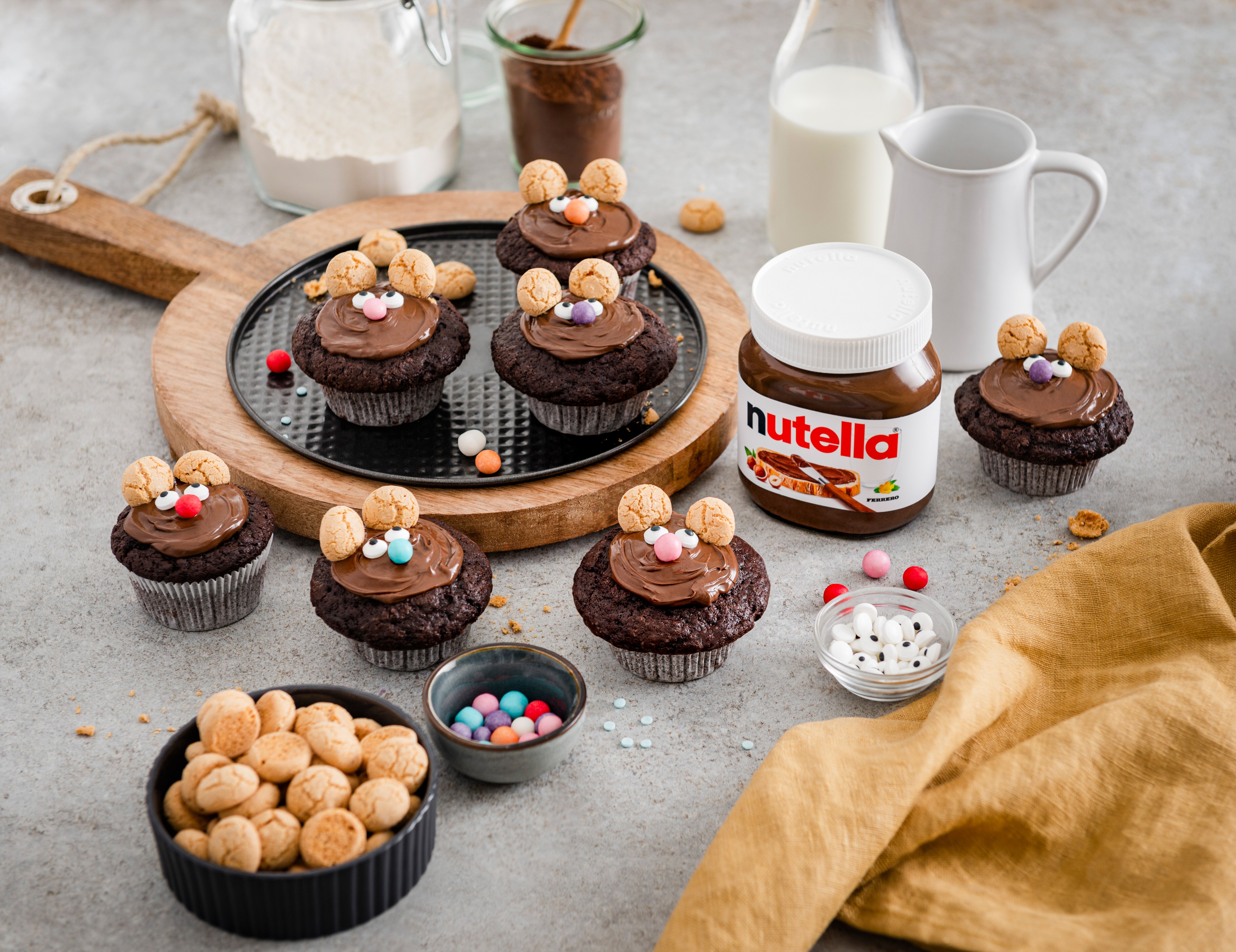 Maus-Cupcakes mit nutella®: Ein kinderleichter Hit