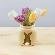 nutella®-Glas - Osterglas für Blumen basteln