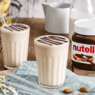 Bananen-Icecream-Milkshake mit nutella