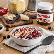 Hafer-Hirse Porridge mit nutella