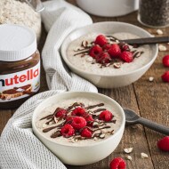 Porridge (Haferbrei) mit nutella® und Früchten