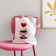 DIY - nutella - Jutebeutel sticken