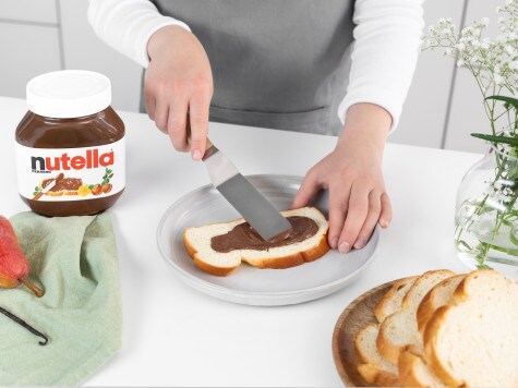 French Toast mit gebratenen Birnen und nutella - Schritt 3