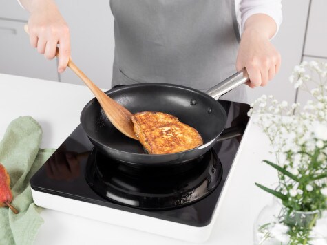 French Toast mit gebratenen Birnen und nutella - Schritt 4