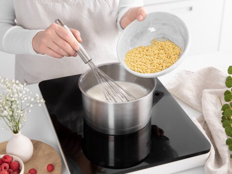 Hafer-Hirse Porridge mit nutella - Schritt 1 Hafer-Hirse Porridge mit nutella - Schritt 1