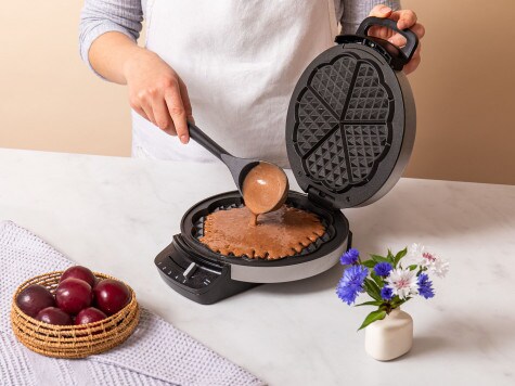 Schokowaffeln mit Ricotta, dunklen Pflaumen und nutella - Schritt 2