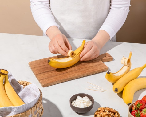 nutella® Rezepte - Bananen-Boote mit nutella® - Schritt 1