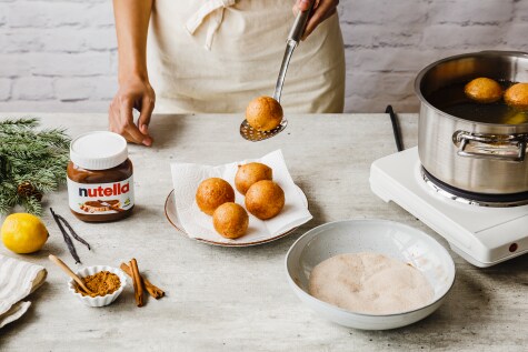 Zimt Quarkbällchen mit nutella®-Füllung  - Schritt 2