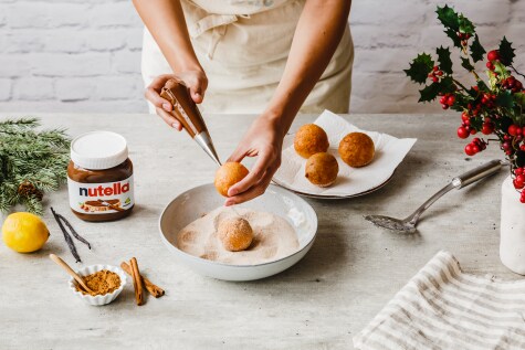 Zimt Quarkbällchen mit nutella®-Füllung  - Schritt 3