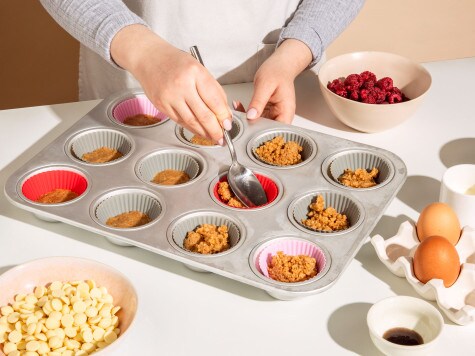 Mini-Käseküchlein mit Himbeeren und nutella®