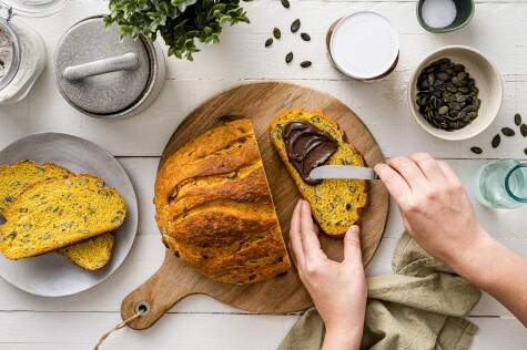 Kürbiskernbrot mit nutella® - Schritt 3 Kürbiskernbrot mit nutella® - Schritt 3
