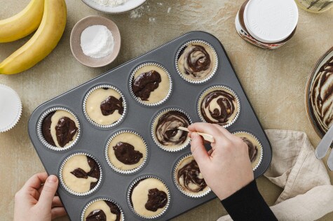 Bananen-Marmor-Muffins mit nutella® - Schritt 2