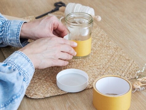 DIY - nutella - Strohhalm-Glas - Schritt 1