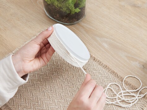 DIY - nutella - Gewächshaus im Glas - Schritt 3