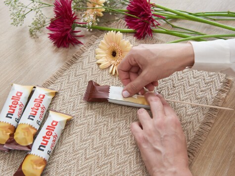 DIY - nutella - Blumenstrauß - Schritt 1