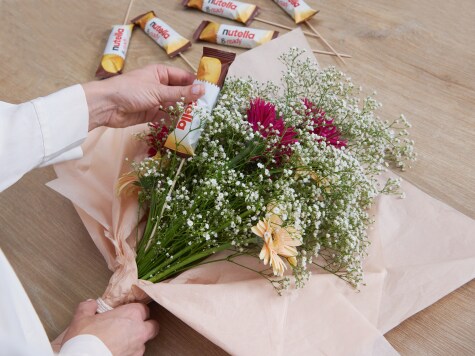 DIY - nutella - Blumenstrauß - Schritt 3
