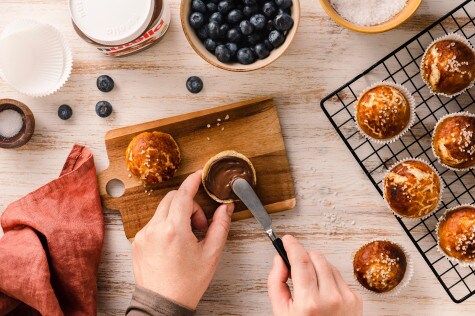 Rezept - nutella - Laugenbrötchen Muffins mit nutella - Schritt 3