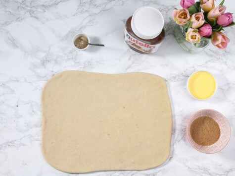 Kardamom-Zimtschnecken mit nutella - Schritt 3