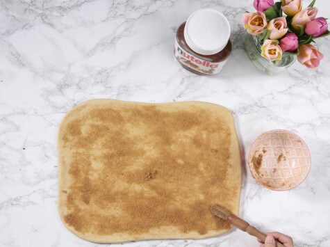 Kardamom-Zimtschnecken mit nutella - Schritt 4