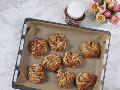 Kardamom-Zimtschnecken mit nutella - Schritt 8