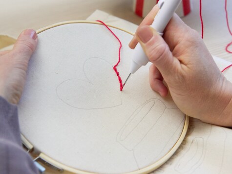 DIY - nutella - Jutebeutel sticken - Schritt 2
