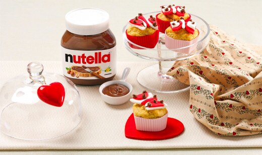 Valentinstags-Muffins mit nutella® und Walnüssen