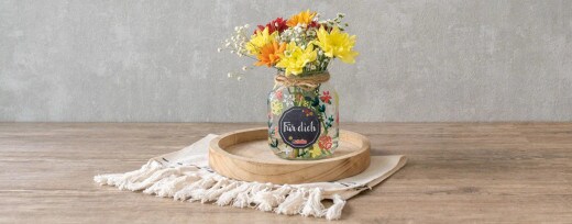 nutella®-Glas - DIY blumige Überraschung basteln