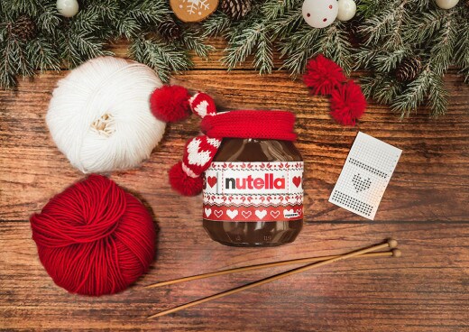 nutella®-Glas - Strickschal für dein nutella®glas
