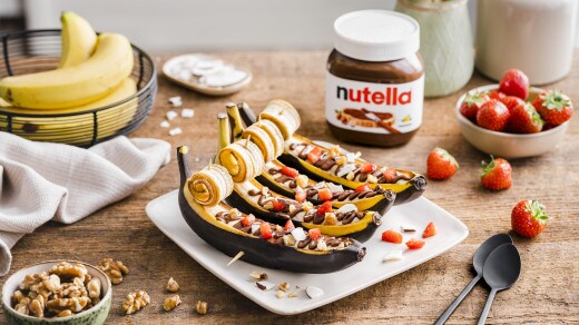 nutella® Rezepte - Bananen-Boote mit nutella®