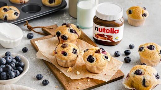 Muffins mit nutella® und Blaubeeren