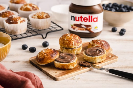 Rezept - nutella - Laugenbrötchen Muffins mit nutella