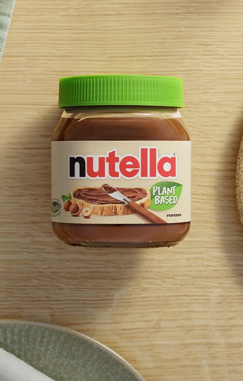 Werbekarte für Nutella® Plant-Based, den pflanzlichen Brotaufstrich.