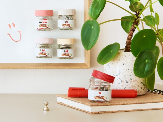 DIY - nutella - Magnetgläser für Whiteboards 