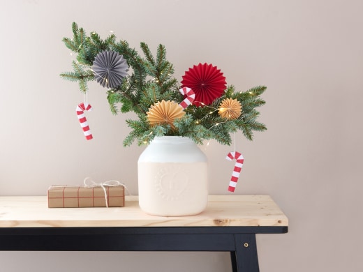 Zuckerstangen Vase DIY