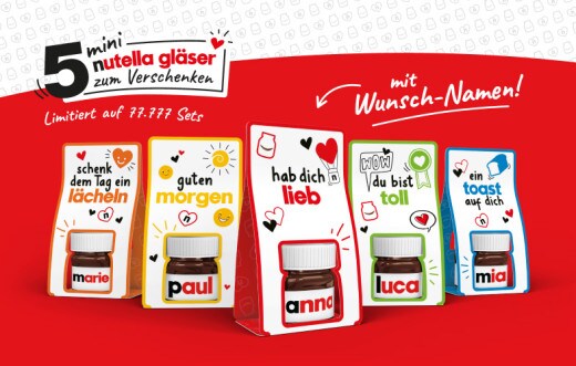 Promotion Bild für den Welt Nutella Tag 2026, festlich gestaltet.
