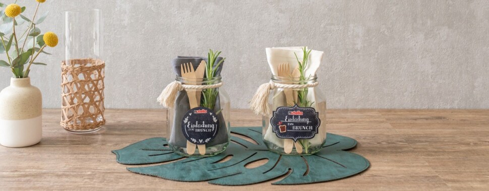 nutella®-Glas - Einladung im Glas DIY basteln