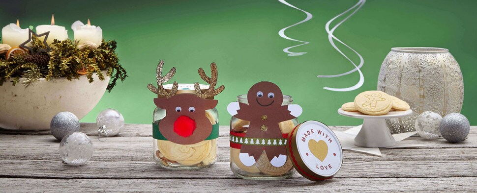 nutella®-Glas - DIY Weihnachtsdekoration Rentier basteln