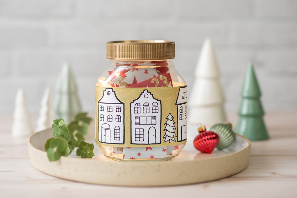 Adventskalender im leeren nutella® Glas | Nutella