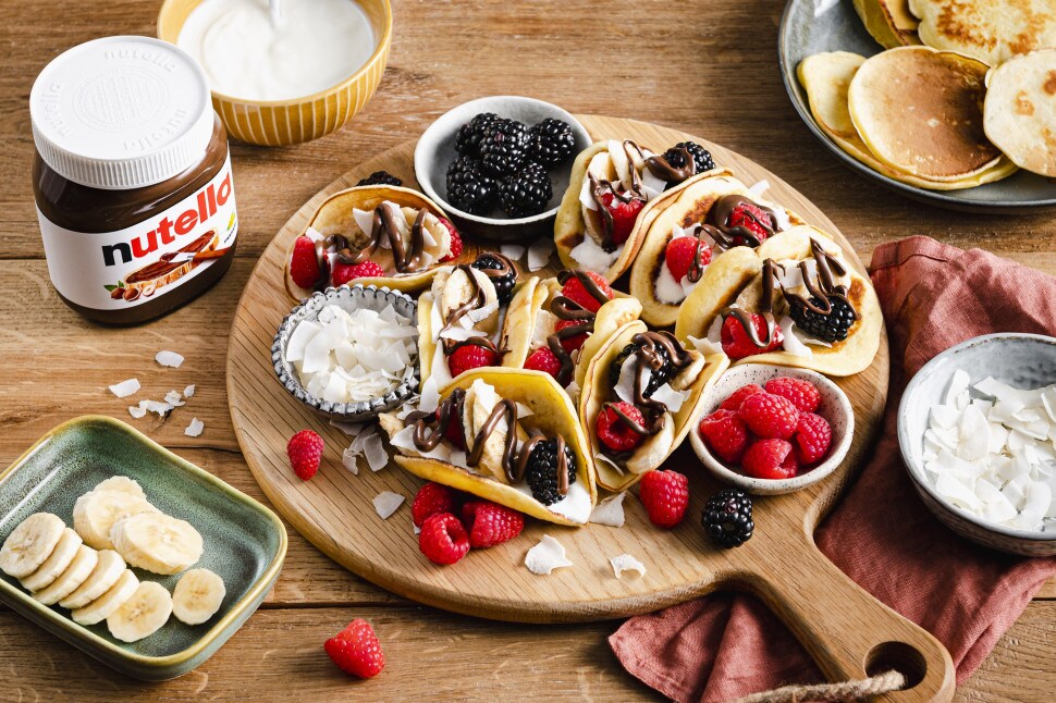 nutella® Rezepte - Pancake-Taco-Board mit nutella®