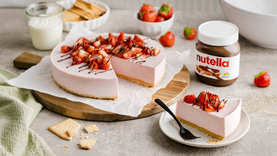 nutella® Rezepte - Erdbeer-Joghurt-Torte mit nutella®