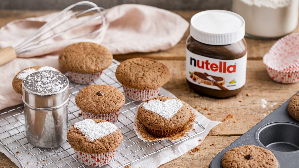 Valentinstags-Schokomuffins mit nutella®