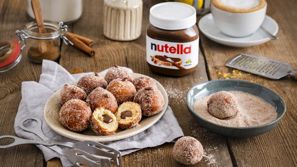 nutella® Rezepte - Zimt-Quarkbällchen mit nutella®-Füllung