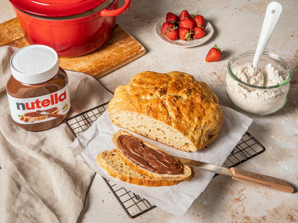 Schnelles Buttermilch-Brot ohne Hefe mit nutella® Rezept - nutella - Schnelles Buttermilch-Brot ohne Hefe mit nutella®