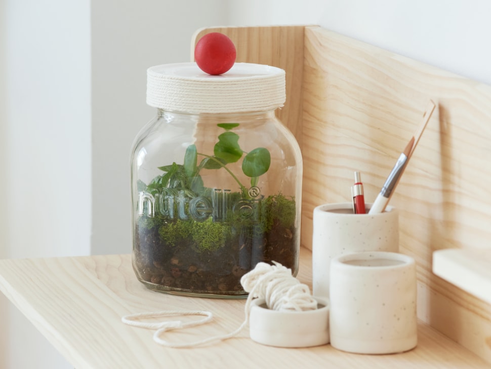 DIY - nutella - Gewächshaus im Glas