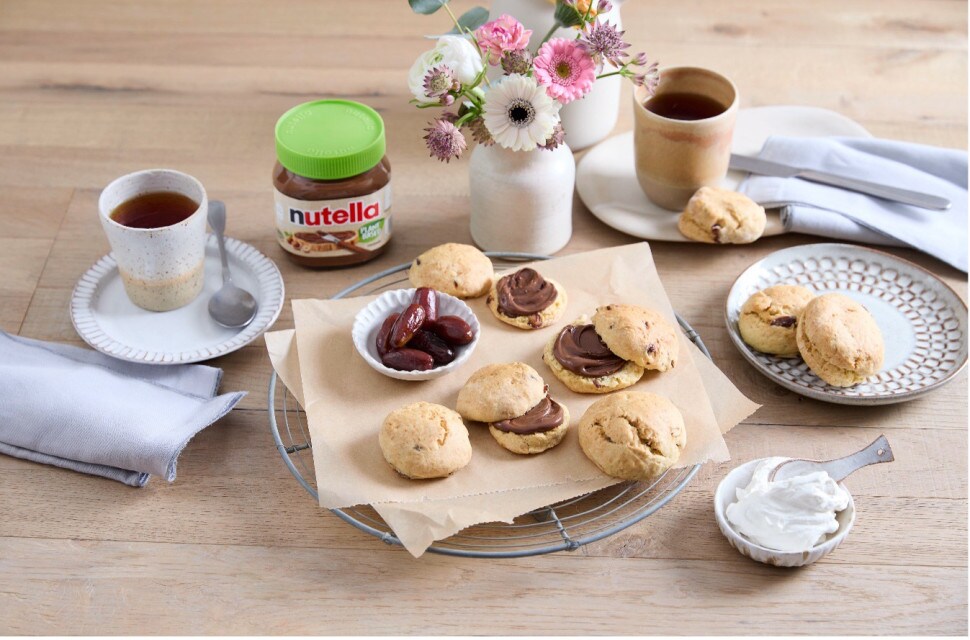 Rezept - nutella - Dattel Scones